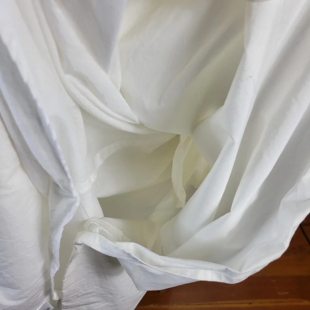 Ann Taylor Loft White Sleeveless Shirt Dress Cotton Size 12 - Picture 12 of 15
